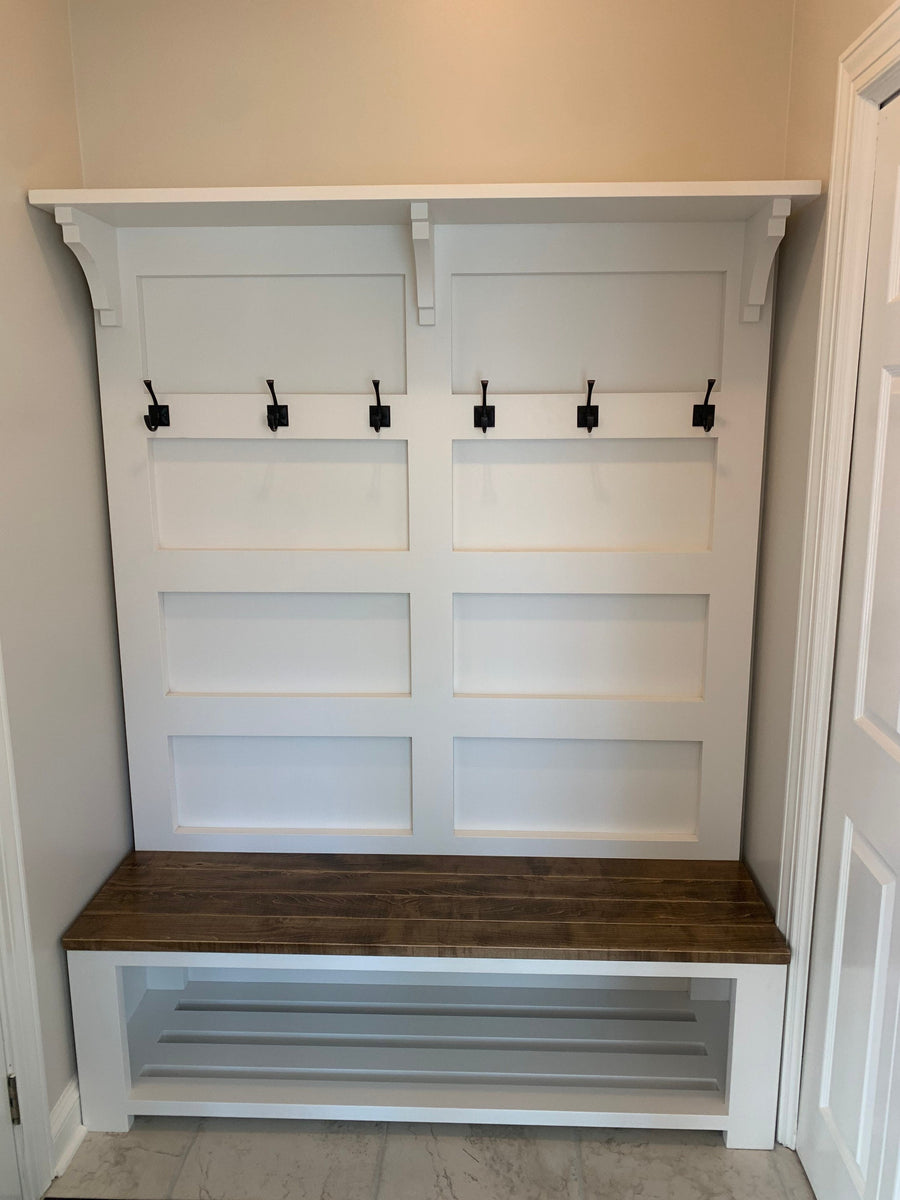 The Phoenix entryway bench | Hall tree | Coat rack | Mudroom
