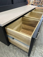 Modern entry bench with drawers