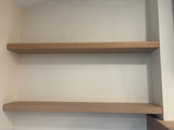 White Oak Floating Shelves | Solid Wood | Heavy Duty & Easy to Install