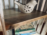 White Wash Accent Table/Crate