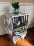 White Wash Accent Table/Crate