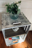 White Wash Accent Table/Crate