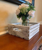 White Wash Wooden Crate