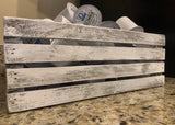 White Wash Wooden Crate