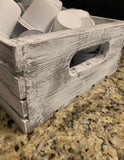 White Wash Wooden Crate