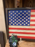 American flag | engraved wood flag | American flag with eagle