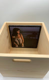 Solid wood Vinyl record storage box 14.5” x 14.5” x14”tall | solid wood crate