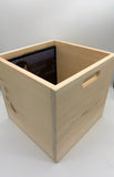 Solid wood Vinyl record storage box 14.5” x 14.5” x14”tall | solid wood crate