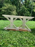 Trestle Dining Table Legs (Set of 2) | Wood Table Base