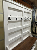 Hardwood Entryway Bench with Coat Rack & Shoe Storage