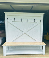The Leatherman Entryway Bench | Hall Tree | Mudroom Locker | Coat Rack