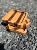 Handcrafted Set of 3 Hardwood Catch-All Trays – Black Walnut & cherry