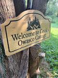 White Oak Outdoor Farmhouse Engraved Sign