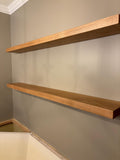 White Oak Floating Shelves | Solid Wood | Heavy Duty & Easy to Install