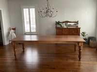 Farmhouse style spindle leg dining table | Solid hardwood table | Handmade table