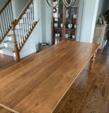 Farmhouse style spindle leg dining table | Solid hardwood table | Handmade table