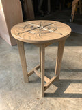 Custom engraved nautical compass end table