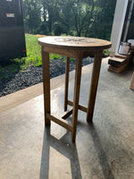 Custom engraved nautical compass end table