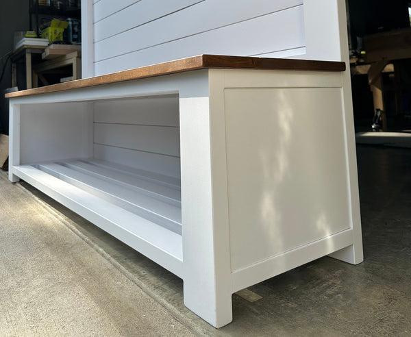 Shiplap entryway online bench