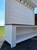 The shiplap entryway bench | Hall tree | Coat rack | Mudroom locker